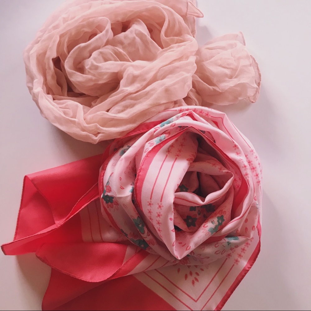 Vintage Pink Scarf Bundle